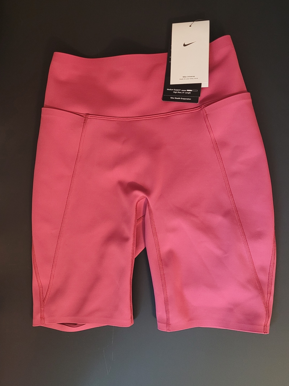 Nike Women’s Pink DRI-FIT Training Bike 8" Performance Shorts With Pockets XS